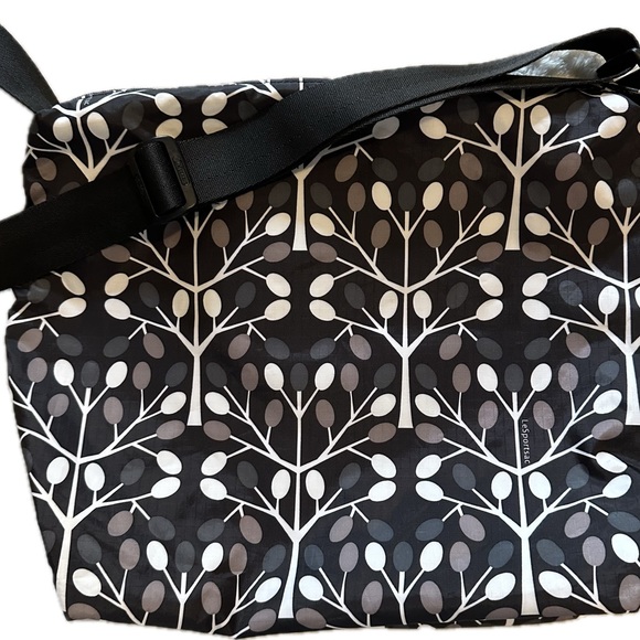 LeSport black/cream tree pattern polyester crossbody bag - Picture 3 of 9